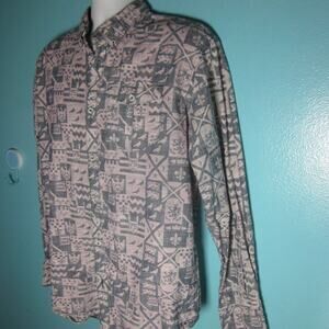 Staple Pigeon Brand Mens Size Large Casual Button Up Long Slv Streetwear Shirt